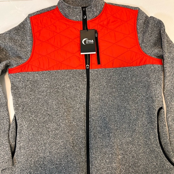 ZYIA Active Red and Gray Quilted Ash Cabin Jacket Women’s Size XXL new - Picture 3 of 12